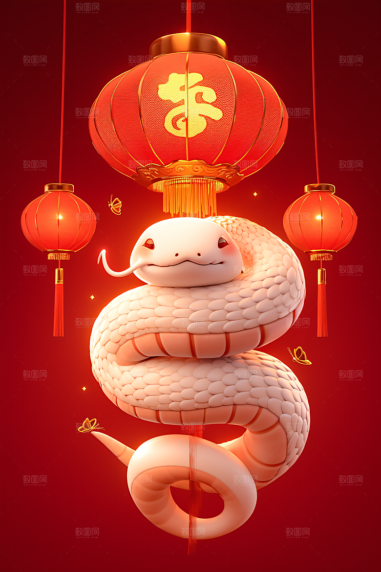 卡通蛇高清形象模型