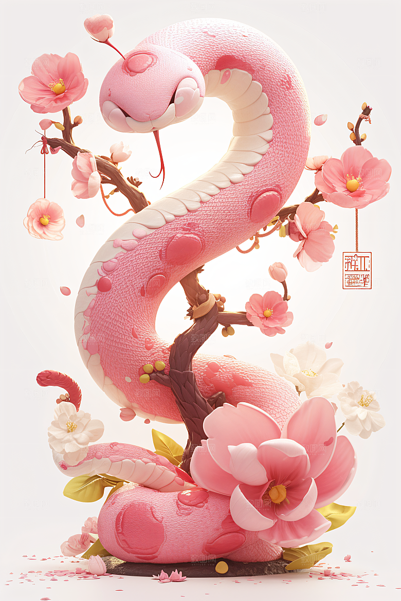 卡通蛇C4D高清模型