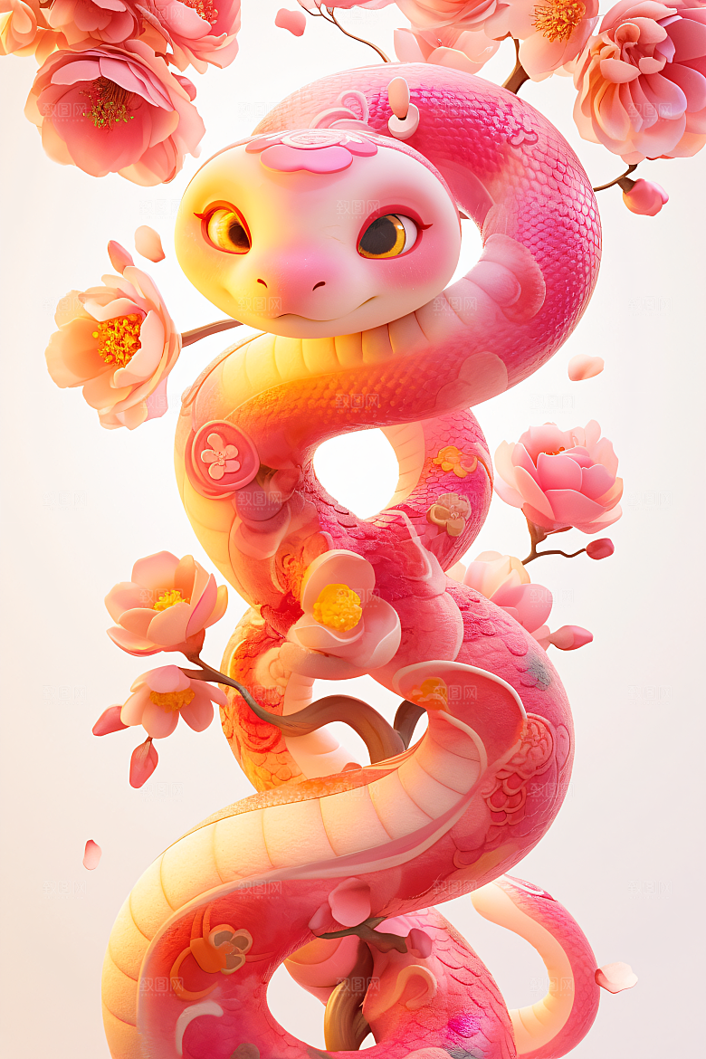 卡通蛇3D高清模型