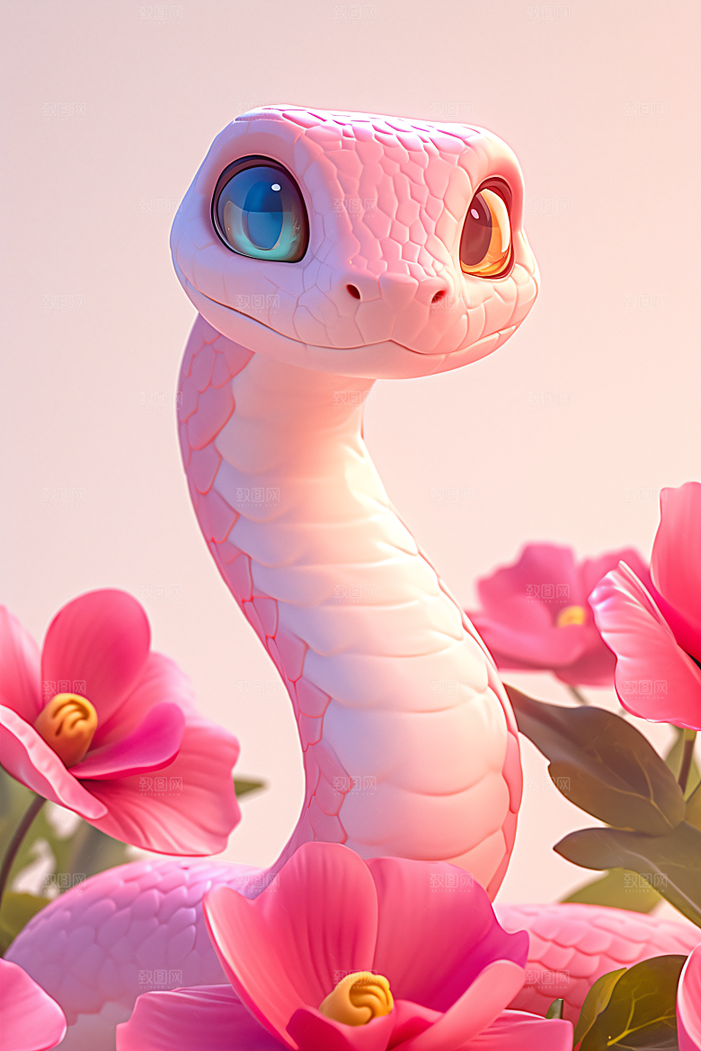 卡通蛇C4D高清模型