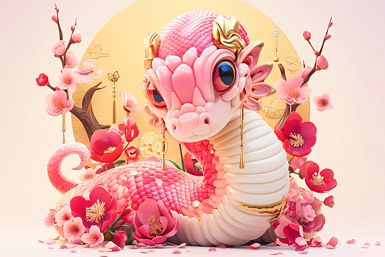 卡通蛇高清C4D模型