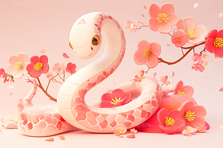 卡通蛇立体C4D模型
