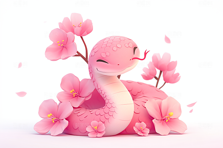 卡通蛇3DIP模型