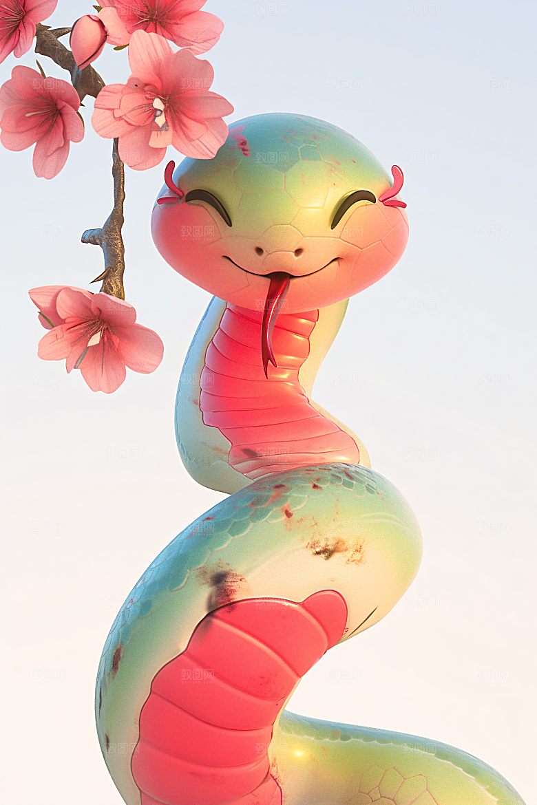 卡通蛇立体3D模型