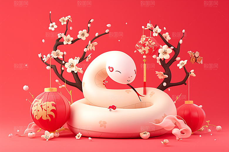 卡通蛇高清3D模型