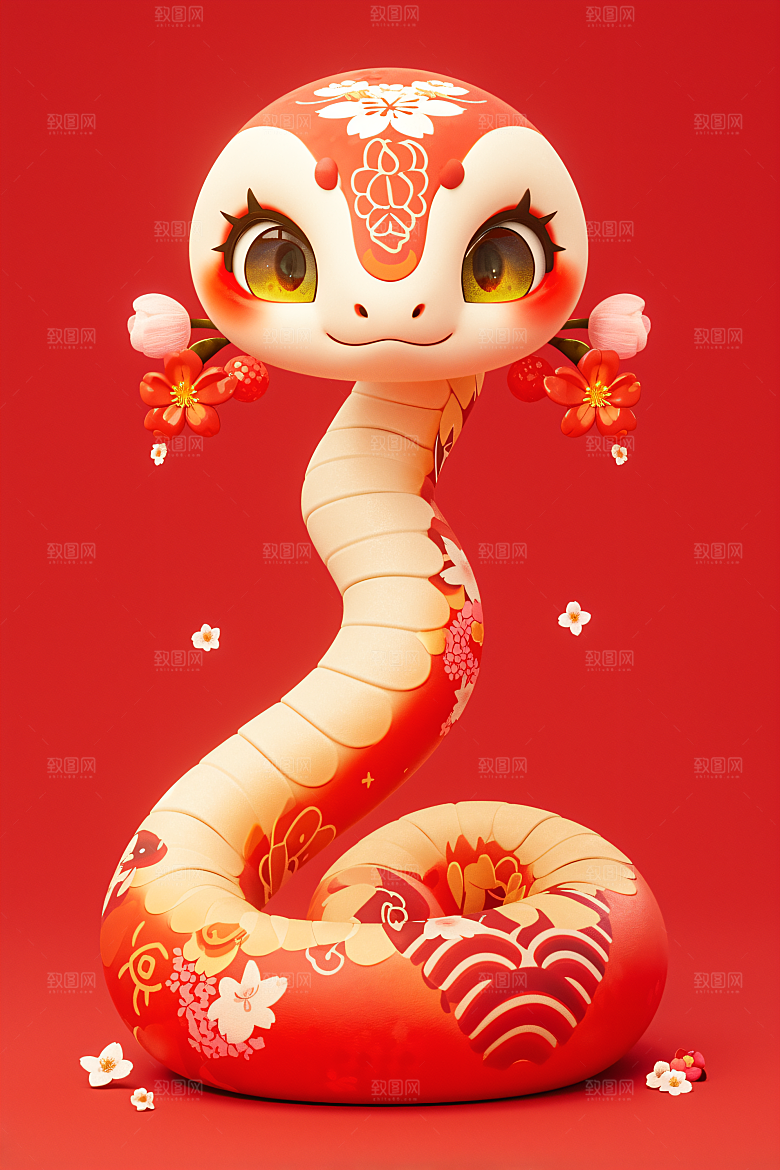 卡通蛇3D形象模型