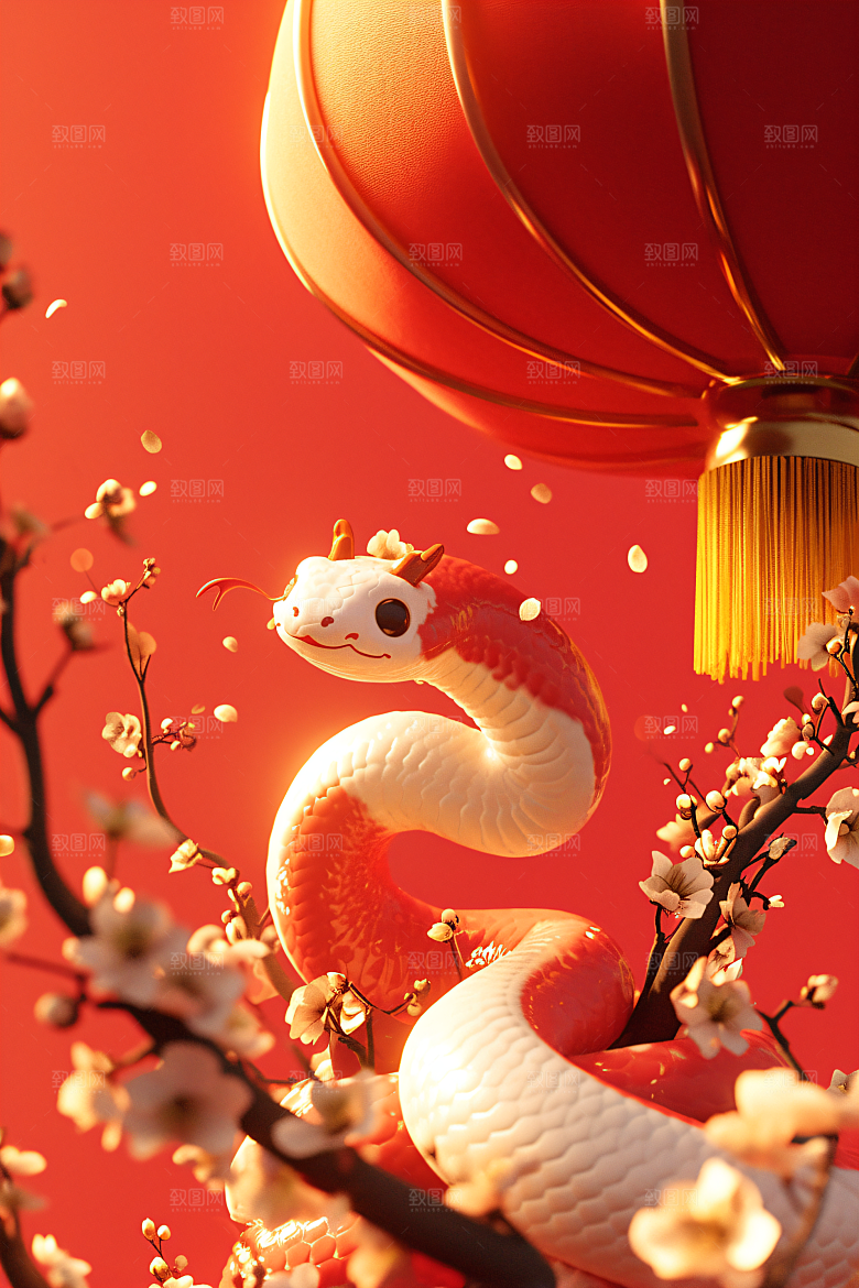 卡通蛇立体IP模型