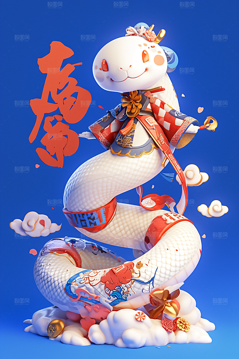 卡通蛇C4D高清模型