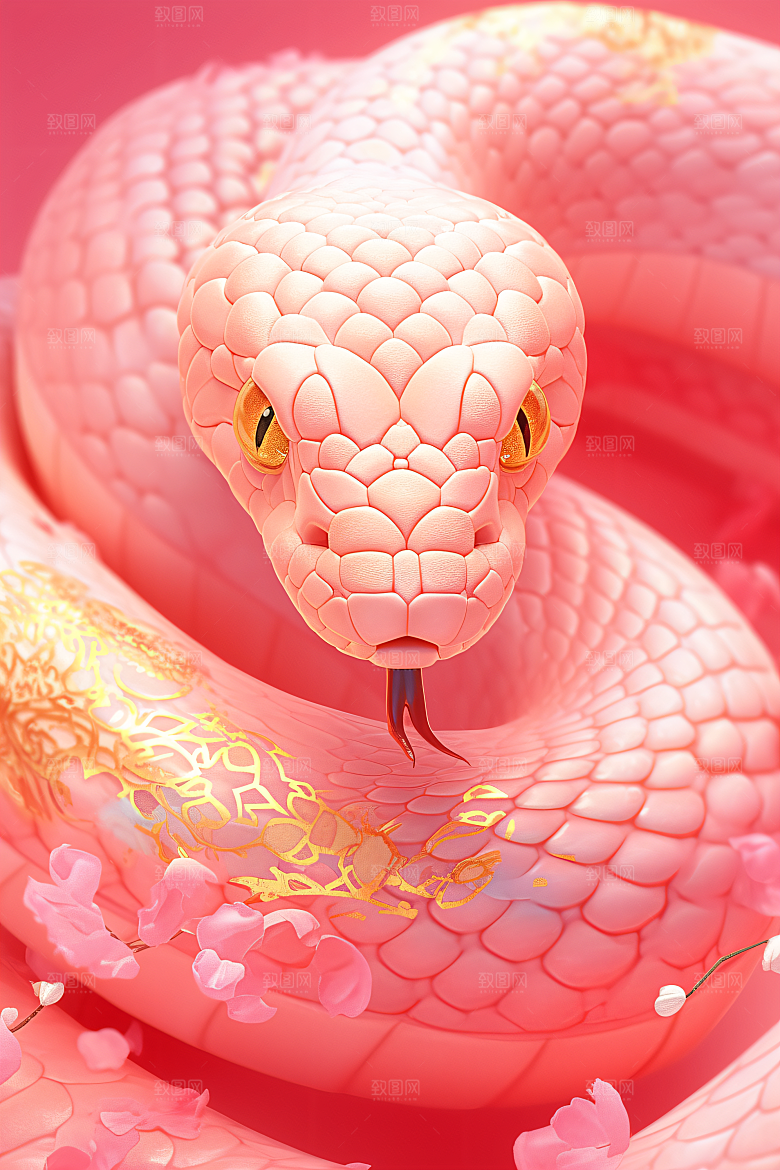 卡通蛇高清立体模型