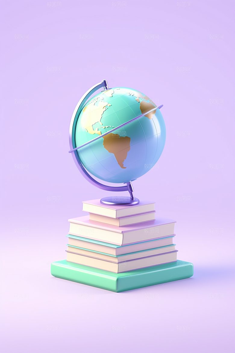 卡通文具上学教具效果图