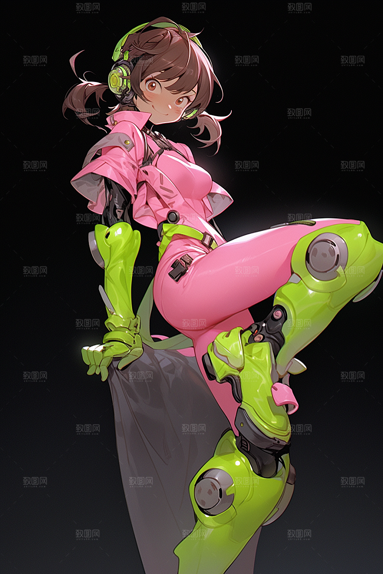 3D甜酷女孩元气形象模型