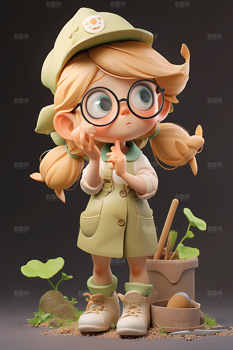 3D甜酷女孩少女甜美模型
