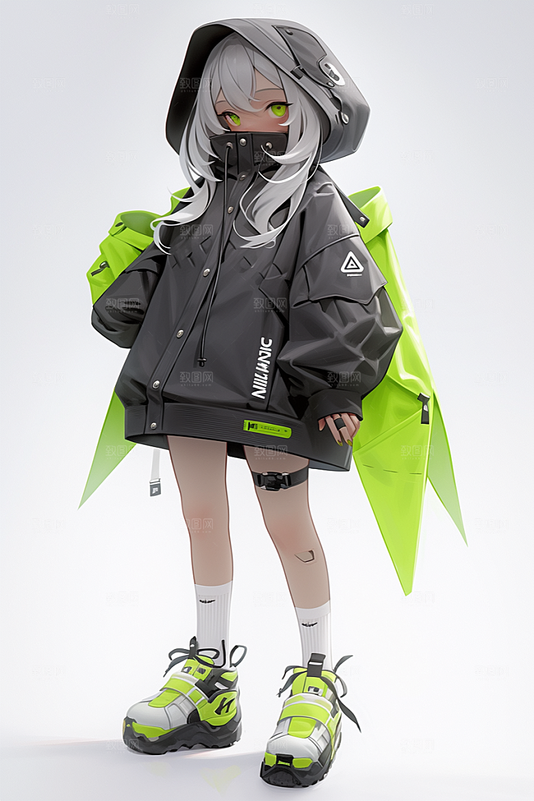 3D甜酷女孩阳光元气模型
