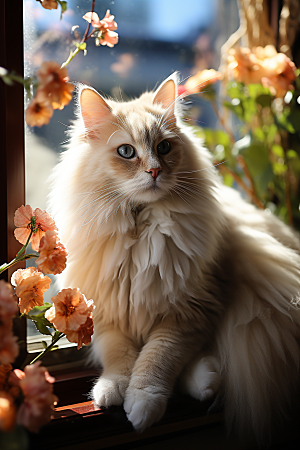 可爱布偶猫仙女猫宠物摄影图