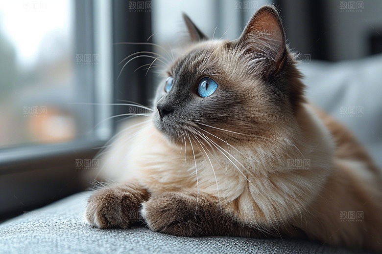 可爱布偶猫家居仙女猫摄影图