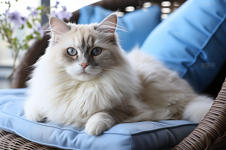 可爱布偶猫品种猫仙女猫摄影图
