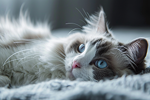 可爱布偶猫宠物长毛猫摄影图