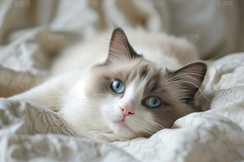 可爱布偶猫高清长毛猫摄影图