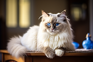可爱布偶猫高清宠物摄影图