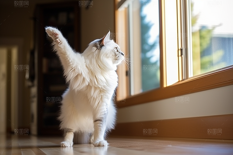 可爱布偶猫宠物品种猫摄影图