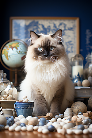 可爱布偶猫品种猫高清摄影图