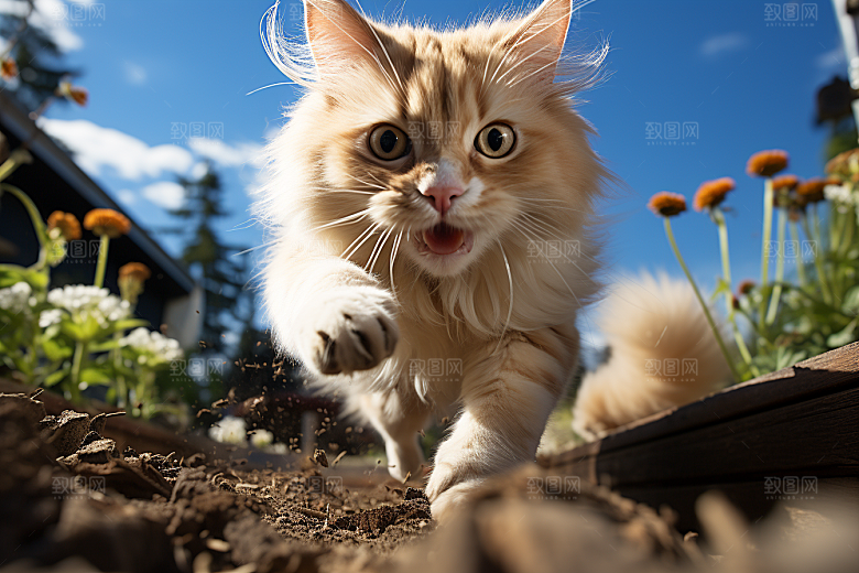 可爱布偶猫优雅宠物摄影图