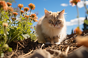 可爱布偶猫动物优雅摄影图