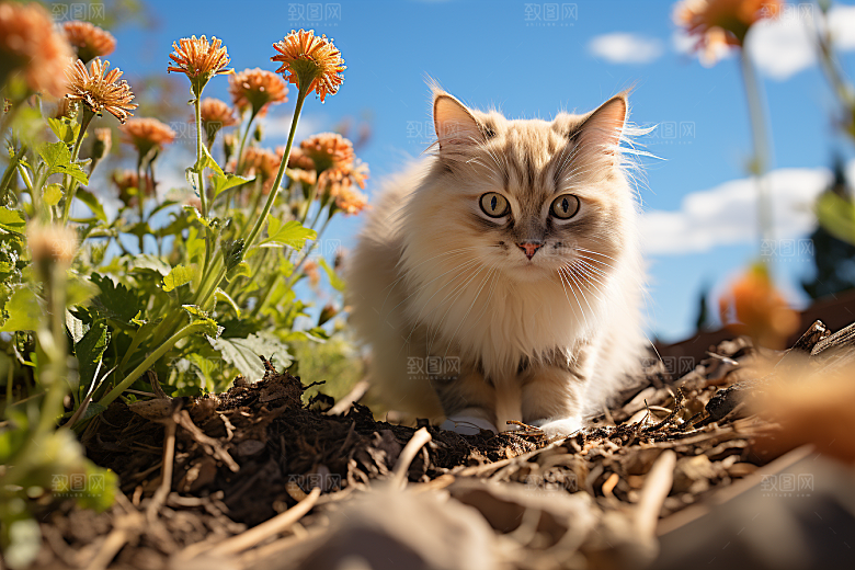可爱布偶猫动物优雅摄影图