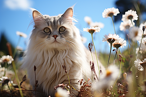 可爱布偶猫优雅动物摄影图