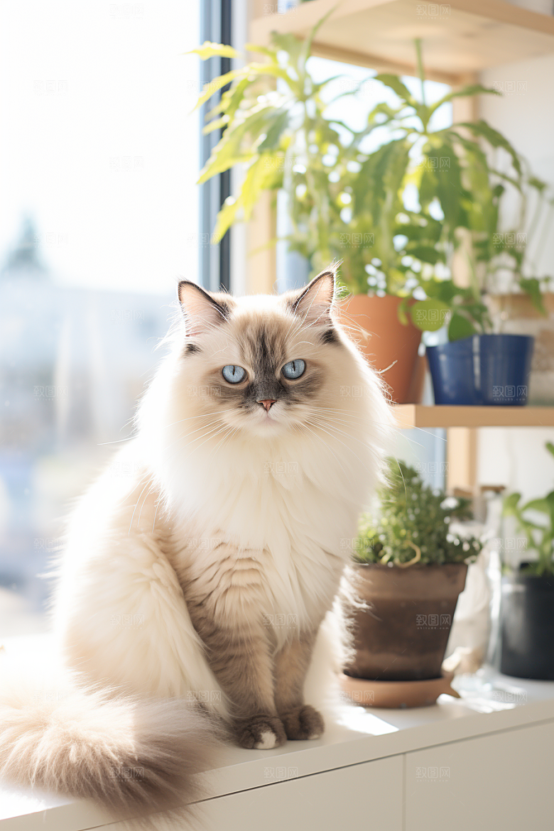 可爱布偶猫仙女猫家居摄影图