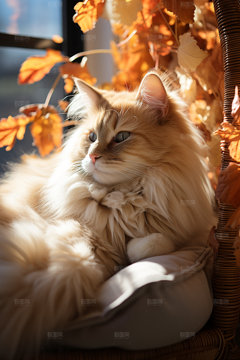 可爱布偶猫优雅仙女猫摄影图