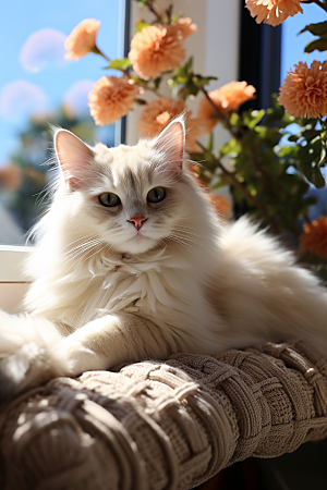 可爱布偶猫优雅高清摄影图