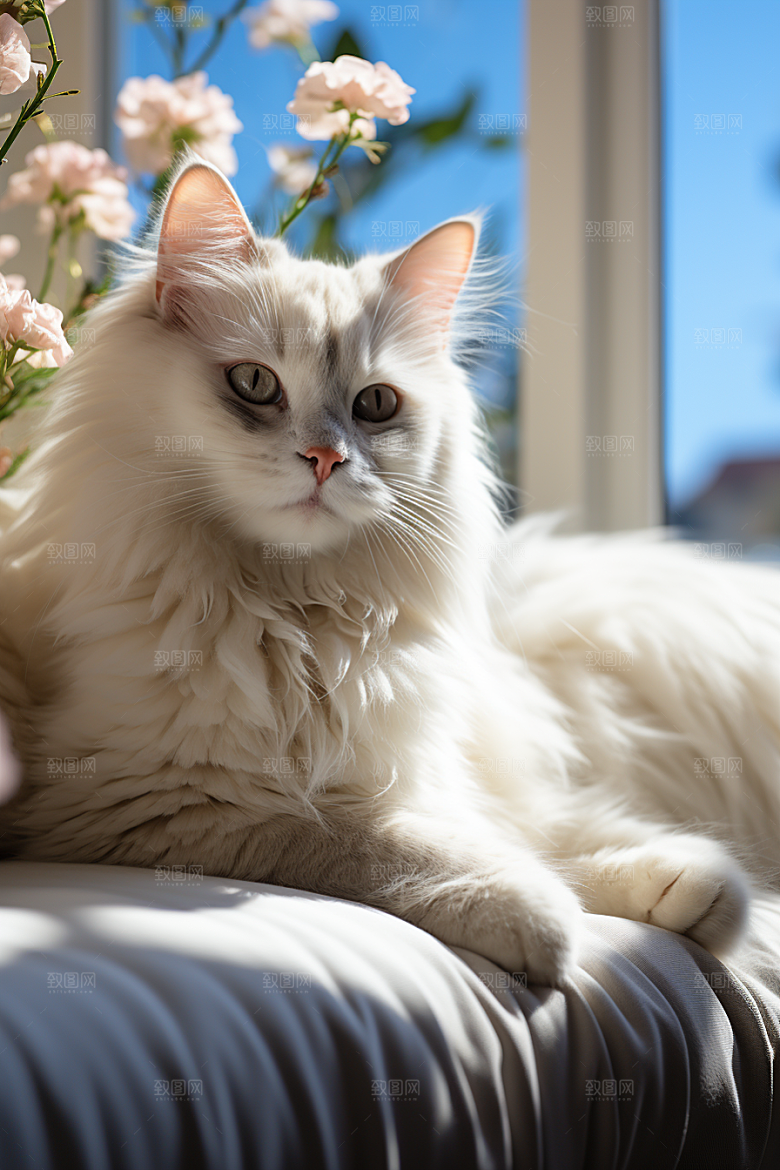 可爱布偶猫家居动物摄影图