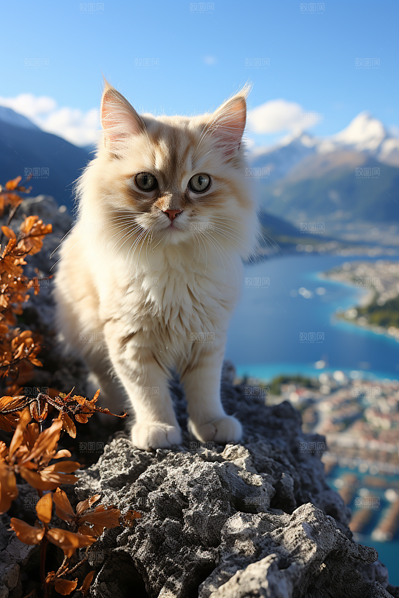 可爱布偶猫宠物优雅摄影图
