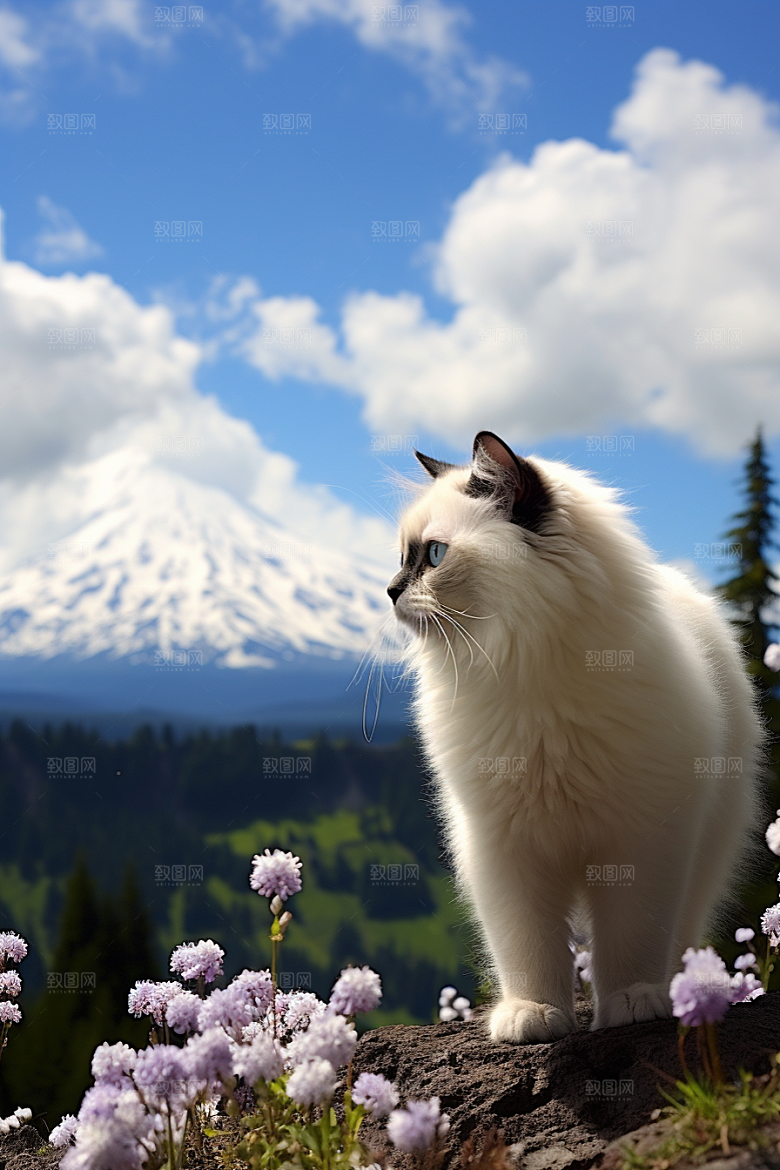 可爱布偶猫高清宠物摄影图