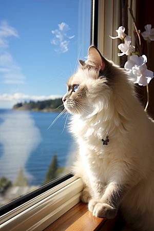 可爱布偶猫品种猫高清摄影图
