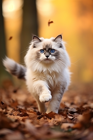可爱布偶猫宠物优雅摄影图