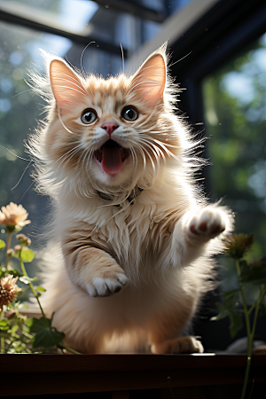 可爱布偶猫长毛猫品种猫摄影图