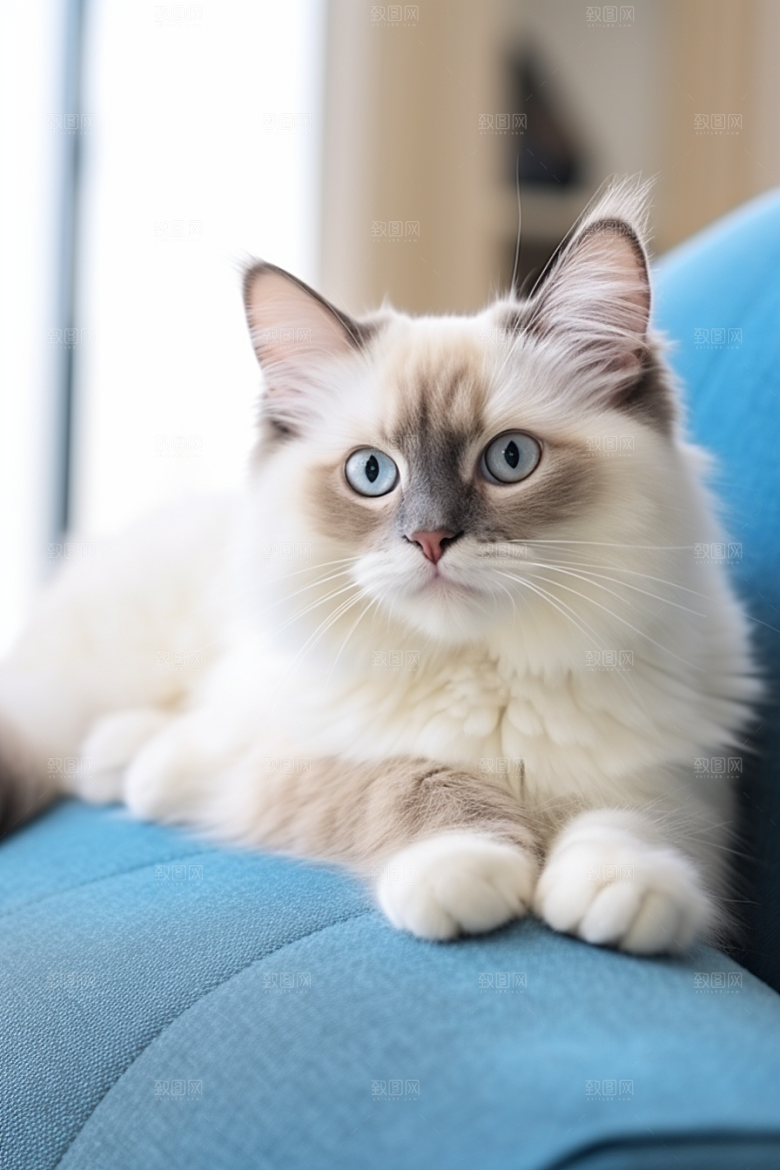 可爱布偶猫品种猫仙女猫摄影图