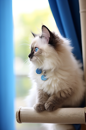 可爱布偶猫动物优雅摄影图