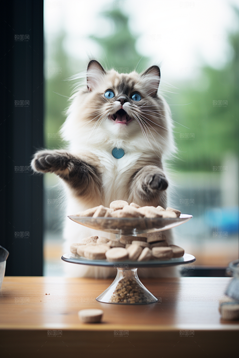 可爱布偶猫家居宠物摄影图