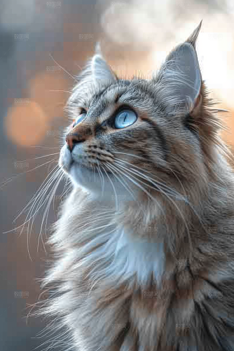 可爱布偶猫宠物品种猫摄影图