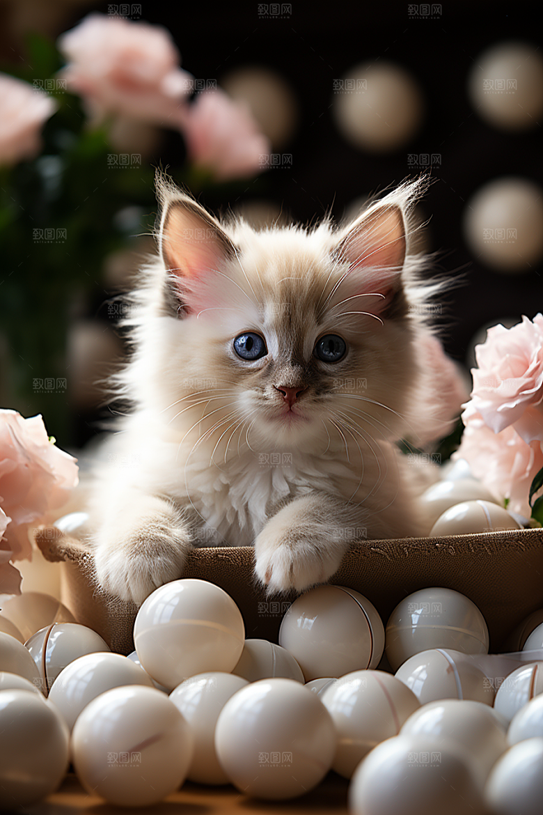 可爱布偶猫仙女猫长毛猫摄影图