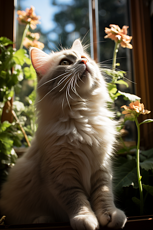 可爱布偶猫品种猫仙女猫摄影图
