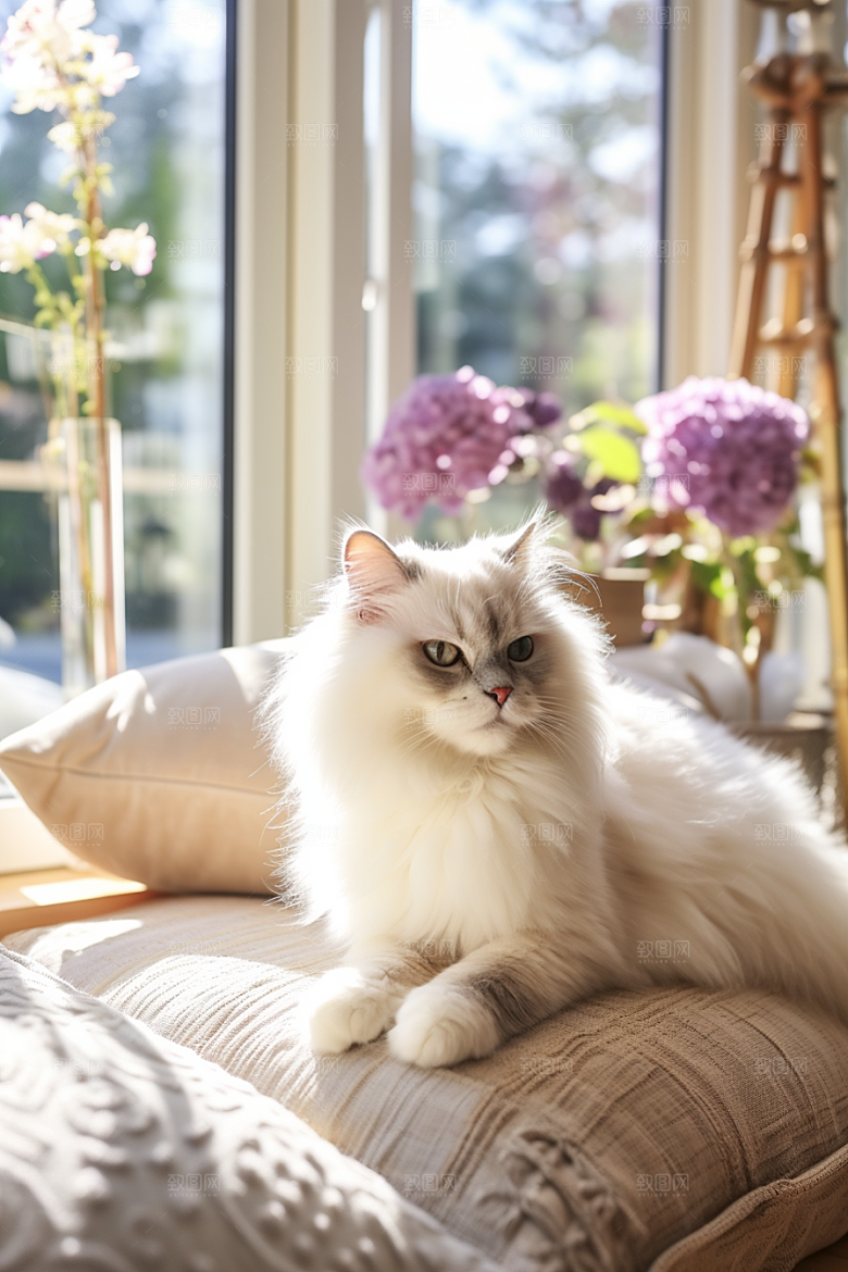 可爱布偶猫高清宠物摄影图