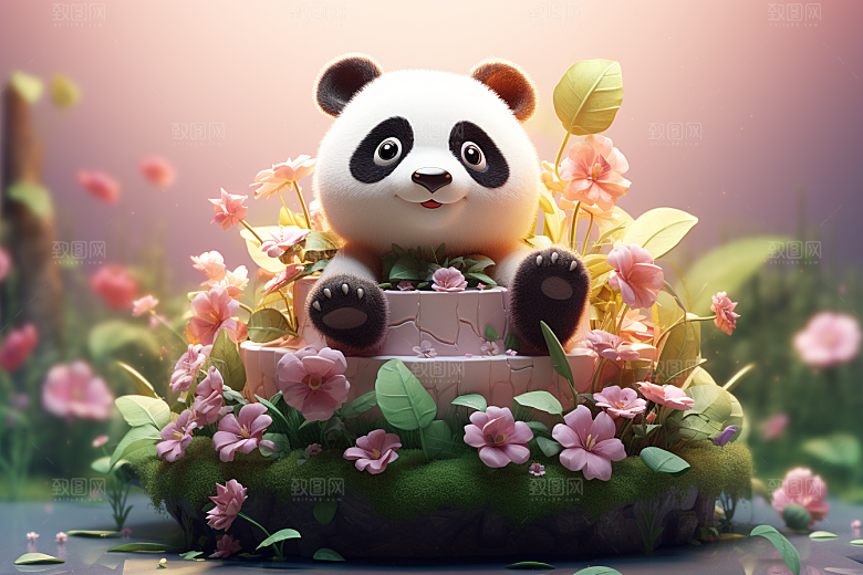 可爱动物3D动画模型