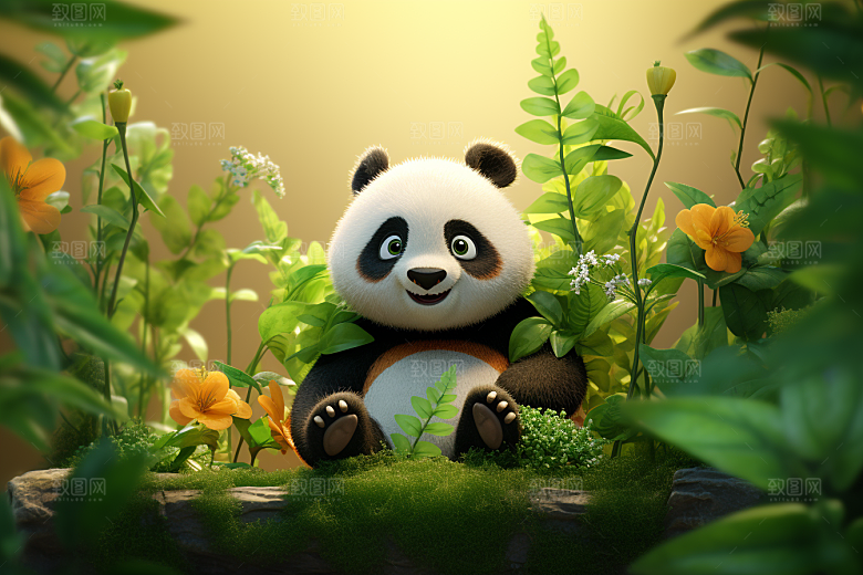 可爱动物3D立体模型