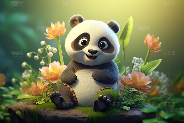 可爱动物清新高清模型