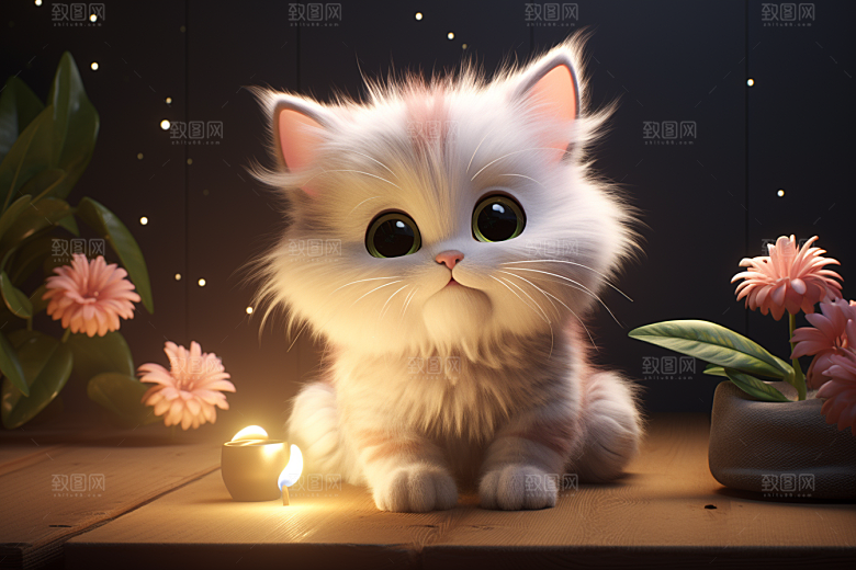 可爱动物动画童话模型