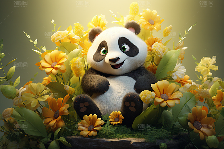 可爱动物梦幻清新模型
